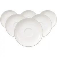 Villeroy & Boch Untertasse "Untertassen Anmut Platinum No.1 ø 15 cm 6er Set weiß"