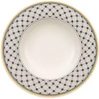 Villeroy & Boch Suppenteller "Suppenteller Audun Promenade ø 24,2 cm weiß-grau-gelb"