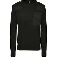 Brandit weiches Herren Sweatshirt Klettverschluss Schwarz
