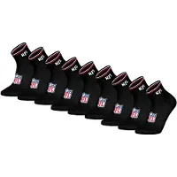 NFL Unisex Quarter-Socken, 9er Pack - Shield 9Pack Quarter Socks, Logo, Streifen, Baumwollmischung