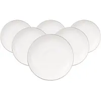 Villeroy & Boch Untertasse "Mokka-/Espressountertassen Anmut Platinum No. 1 ø 12 cm 6er Set weiß"