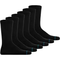 Stance Unisex Socken 6er Pack - Shelter, Logo, Crew Socken, einfarbig