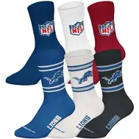 NFL Unisex Socken, 6er Pack - Teams, 6Pack Crew Socks, Football, Logo, Baumwollmischung