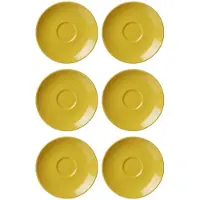 Ritzenhoff & Breker Untertasse für Espresso 6er Set Doppio sonnengelb