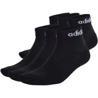 Adidas Originals Unisex Quarter Socken, 6er Pack - Linear Cushioned Ankle, Logo, gepolstert, einfarbig