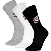 NFL Unisex Socken, 3er Pack - Shield 3Pack Crew Socks, Logo, Baumwollmischung