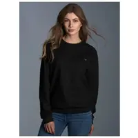 Trigema Sweatshirt "Sweatshirt in Waffeloptik", Damen, Gr. 3XL, schwarz, Piqué, 100% Baumwolle, Rundhals, Sweatshirts Sweatshirt