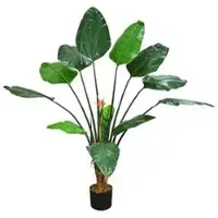 Decovego Kunstpflanze Strelitzie, Paradiesvogelblume, im Topf, Höhe 145 cm