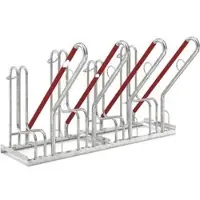 WSM Fahrradständer 4504, Bodenmontage / freistehend, Einstellparker, Breite 140cm, für 4 Fahrräder