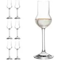 Montana Grappagläser Pure 042545, mit Füllstrich, aus bruchfestem Kristallglas, Höhe 16 cm, 60 ml, 6 Stück