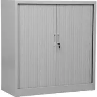 G-Office Rollladenschrank SDC.101040, aus Metall, abschließbar, 100 x 105 x 40 cm (B/H/T), lichtgrau, 2 Böden