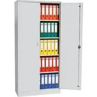 G-Office Aktenschrank FLC/WD.19, aus Metall / Holz, abschließbar, 92 x 195 x 42 cm (B/H/T), weiß