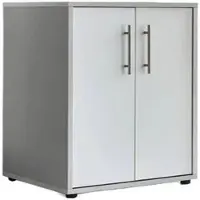 BMG Aktenschrank Office Edition, aus Holz, 54 x 74 x 52 cm (B/H/T), weiß / lichtgrau