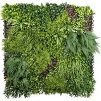 Creativ Green Kunstpflanze Premium-Blättermatte, für außen, Farn und Moos, 100 x 100 cm