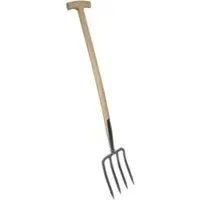 SHW Spatengabel 54631, Havau, T-Griff, mit 4 Zinken, aus Stahl, Länge 115cm