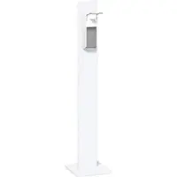 Geramöbel Desinfektionsspender S-HS-W, weiß, stehend, mit Armhebel, aus Metall, 1000ml