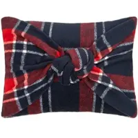 PAD Dekokissen "TARTAN BOW, Made in Europe", rot, blau, kariert, B:30cm L:40cm, Polyester, Dekokissen_Sitzkissen_Kissenhüllen, Dekokissen, Kissenhülle ohne Füllung, Karo-Design, 1 Stück, 30x40 cm