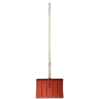 SHW Schneeschieber 56777, 50cm breit, aus eloxierten Aluminium, mit Holzstiel