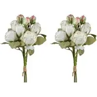 Creativ Green Kunstblume Vintagerosenbund, creme, Höhe 54 cm, 2 Stück
