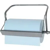 Dema Putztuchrollenhalter, Wandhalter, für Rollen bis 40 cm, Metall, grau