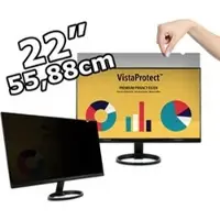 VistaProtect Blickschutzfilter Premium, VISTA220M, für 22 Zoll / 16:10 Monitore, mit Blaulichtfilter