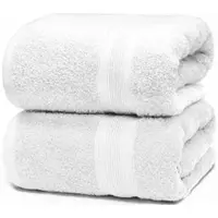 NatureMark Saunatuch Premium, 80 x 200 cm, weiß, 100% Baumwolle, 500 g/m2, 2 Stück