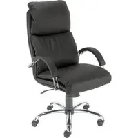 Nowy Styl Nowy-Styl Chefsessel Nadir Steel, schwarz, mit Kunstlederbezug, belastbar bis 120 kg