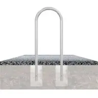SCHAKE Rundbügel aus Stahlrohr Ø 48 x 2,5 mm Breite: 460 mm, Höhe: 1200 mm ohne Querholm, zum Einbetonieren