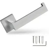 ECENCE Toilettenpapierhalter eckig, zum Bohren, für 1 Rolle, aus Edelstahl