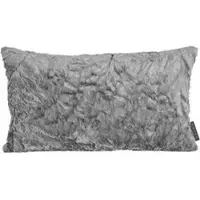 Magma Heimtex Magma-Heimtex Sofakissen Fluffy, mittelgrau, mit Plüschbezug, 30x50 cm