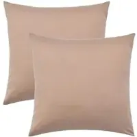 NatureMark Kissenbezug Jersey, Sand/beige, aus Baumwolle, 80x80 cm, 2 Stück