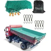 CARGO VA Intelligent Vehicle Accessories CargoVA Anhängernetz grobmaschig, 3 x 4m, mit Spanngummi & Haken