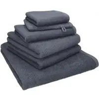 Betz Handtuch Berlin Set, dunkelgrau, 100% Baumwolle, 360 g/m2, 2 Hand-, 1 Dusch-, 1 Gäste-, 1 Seiftuch & 1 Waschlappen