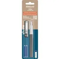 Share Füller Made by Pelikan, Feder M, für Links- & Rechtshänder, aus Kunststoff, schwarz