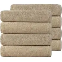 NatureMark Handtuch Frottier, sand-beige, 50 x 100 cm, aus 100% Baumwolle, 400 g/m2, 8 Stück