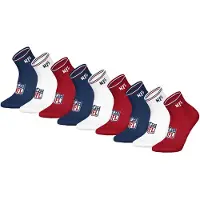 NFL Unisex Quarter-Socken, 9er Pack - Shield 9Pack Quarter Socks, Logo, Streifen, Baumwollmischung