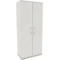 Fm Büromöbel Aktenschrank Fastline, aus Holz, abschließbar, 80 x 186,9 x 44,2 cm (B/H/T), diamantweiß