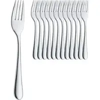 WMF Kuchengabeln Professional Signum, silber poliert, Edelstahl 18/10, 15,7 cm, 12 Stück