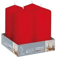 Gala Kerzen Typ 4/70/150, Stumpenkerzen, rot, Ø 7 cm, Höhe 15 cm, 4 Stück