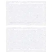 Zöllner Badematte Starelba-W, 50 x 80 cm, weiß, aus 100 % Baumwolle, 2 Stück