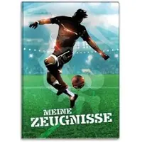 Itenga Zeugnismappe 33105593, mit Motiv, A4, Sichtbuch, Motiv Fussball, mit 10 Hüllen