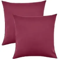 NatureMark Kissenbezug Jersey, bordeaux rot, aus Baumwolle, 40x40 cm, 2 Stück