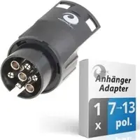 Valonic Anhänger-Adapter für PKW / LKW, 7 auf 13 polig, 12V, für Anhängerkupplung