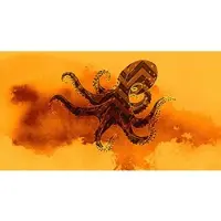 A.S. Création Fototapete "Atelier 47 Octopus Design 3", orange (schwarz, hellorange, dunkelorange), B:5m L:2,7m, Vlies, Tapeten, Fototapete, Vlies, Wand, Schräge, Decke