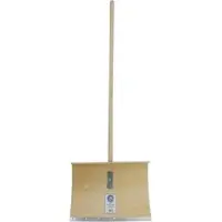 SHW Schneeschieber 54786, 50cm breit, aus Holz, mit Holzstiel
