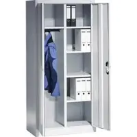 C+P Akten-Garderobenschrank Acurado mit Drehtüren, H1950xB930xT500mm Front Lichtgrau Korpus Lichtgrau