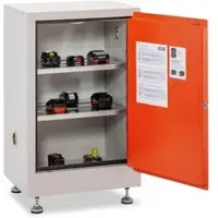 Cemo Akku-Lagerschrank FMplus S, 11652, mit 2 Fachböden, orange, (B/H/T) 59 x 89 x 46cm