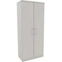 Fm Büromöbel Aktenschrank Fastline, aus Holz, abschließbar, 80 x 186,9 x 44,2 cm (B/H/T), lichtgrau