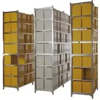 Manuflex Aktenregal Registra Budget, RA 2575, aus Metall, 7 Ordnerhöhen, 96 x 260 x 60 cm (B/H/T), silber