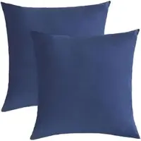 NatureMark Kissenbezug Jersey, Navy blau, aus Baumwolle, 40x40 cm, 2 Stück